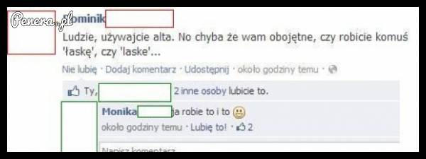 Monika nie musi używać alta