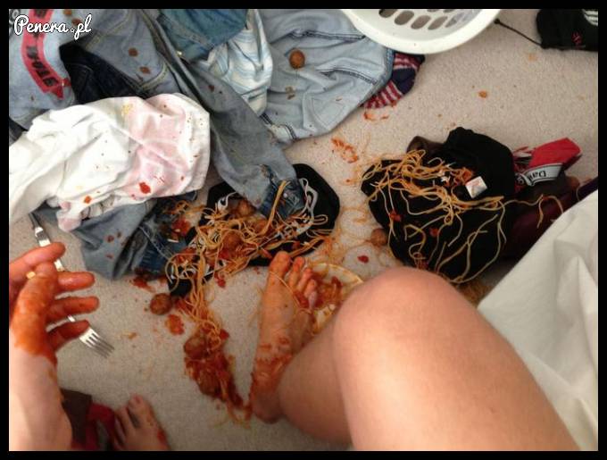 No to się najadłem spagetti