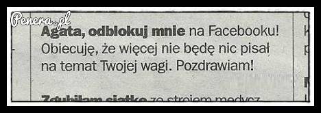 No weź go odblokuj na fejsie