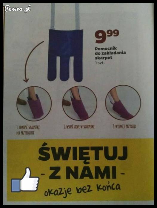 Pomocnik do zakładania skarpet!