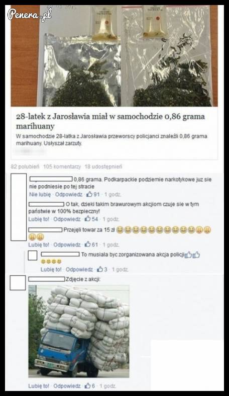 Zaj*biste komentarze do spektakularnej akcji policji