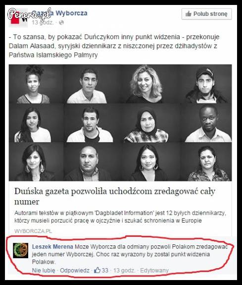 Byłoby ciekawe gdyby coś takiego zrobiła Wyborcza