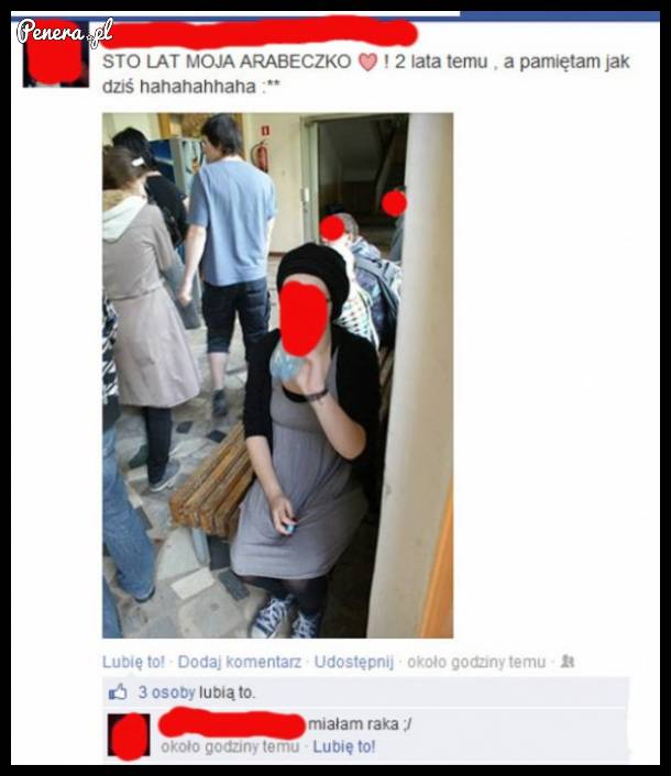 Grubo nie trafił z tą arabeczką