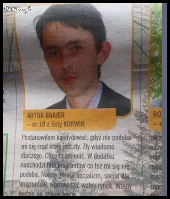 Kandydat do sejmu i jego złote myśli