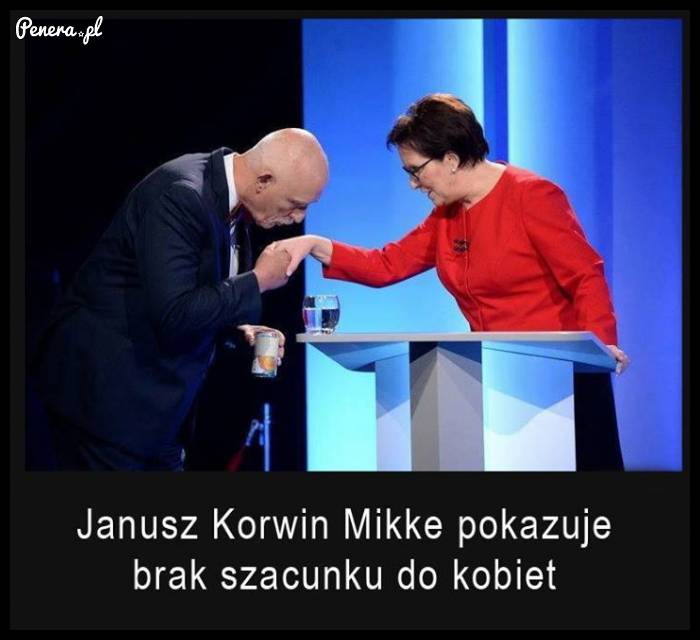 Korwin pokazuje brak szacunku dla kobiet
