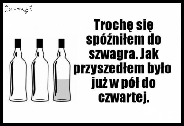 Małe spóźnienie do szwagra