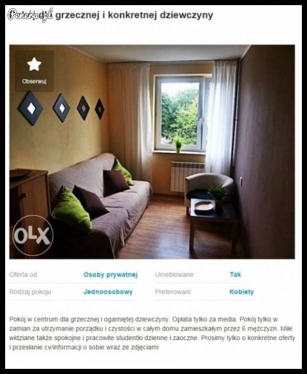 Pokój dla grzecznej i konkretnej dziewczyny