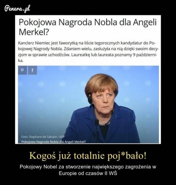 Pokojowa nagroda dla Angeli Merkel?!