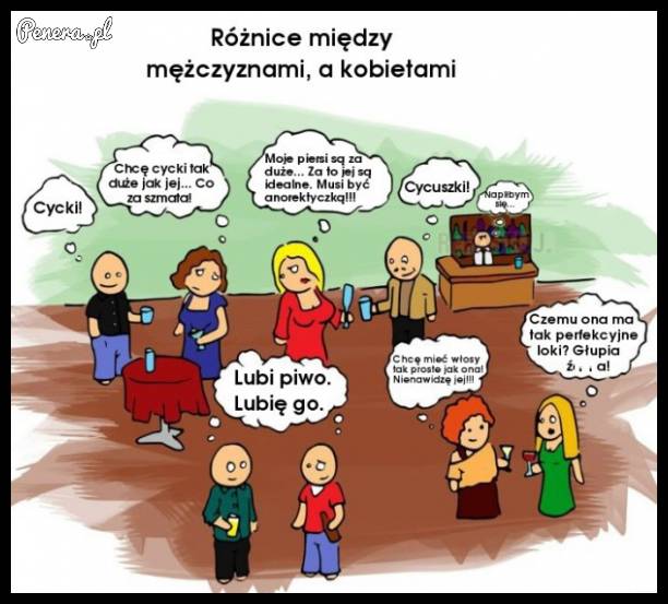 Różnica między kobietami a mężczyznami