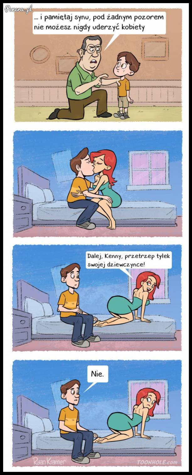 Tata mówił żeby nie bić kobiet