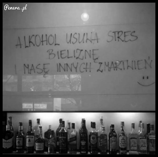 Alkohol potrafi usunąć bardzo wiele rzeczy