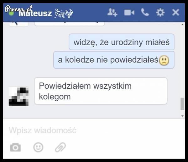 Chyba jednak nie jest jego kolegą