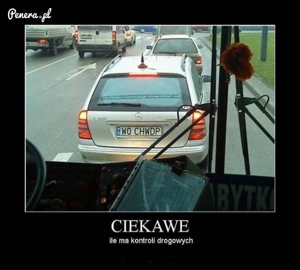 Ciekawe jak często ma kontrole drogowe