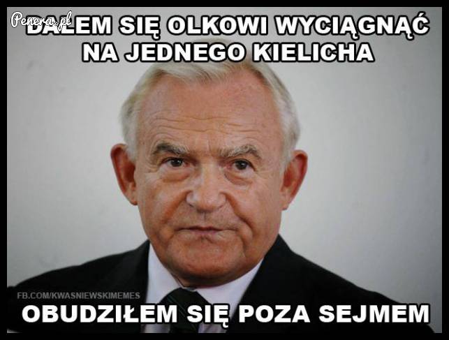 Dał się Olkowi namówić na jednego kielicha