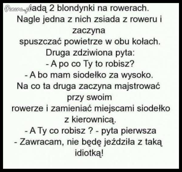 Dwie blondynki na rowerach :D