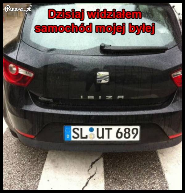 Dzisiaj widziałem samochód mojej byłej dziewczyny