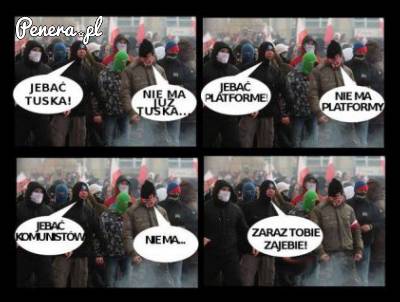 Ktoś musi wyłapać w pysk