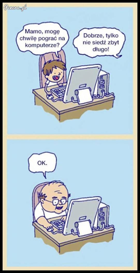 Mamo mogę chwilę na komputerze