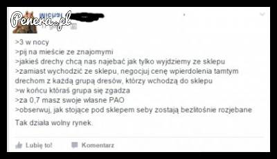 Przykład działania wolnego rynku