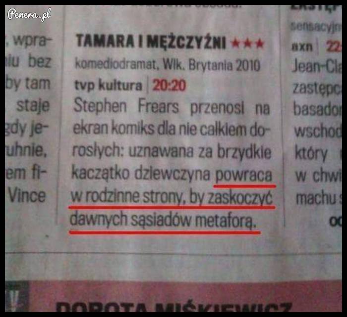 Tamara i jej metafora!