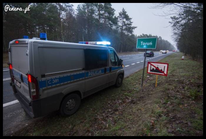 Tymczasem na wjeździe do Torunia