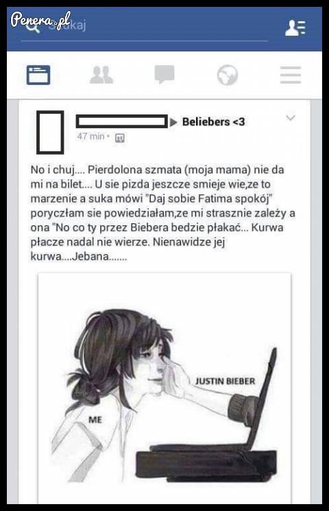 Bo mama nie kupiła jej biletów na Biebera