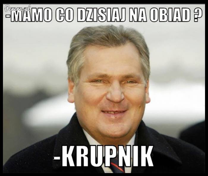 Co Kwaśniewski je na obiad?