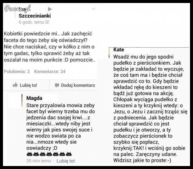 Co zrobić żeby facet się oświadczył