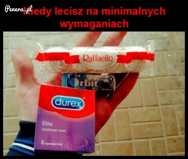 Kiedy lecisz na minimalnych wymaganiach!