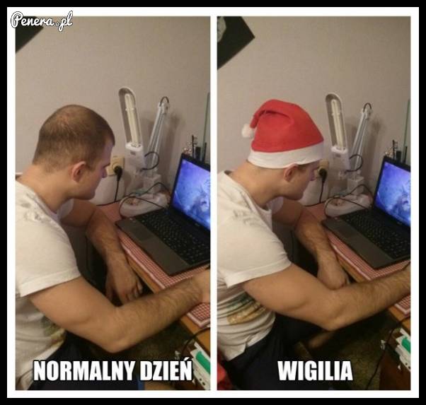 Normalny dzień vs Wigilia