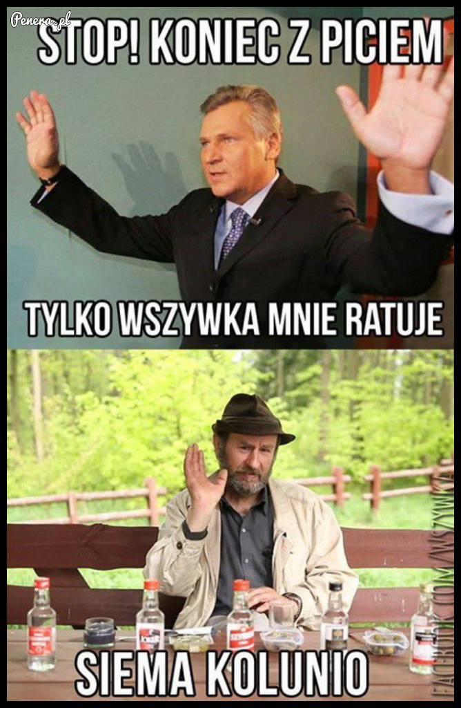 Ponoć Kwaśniewski kończy z piciem ;)