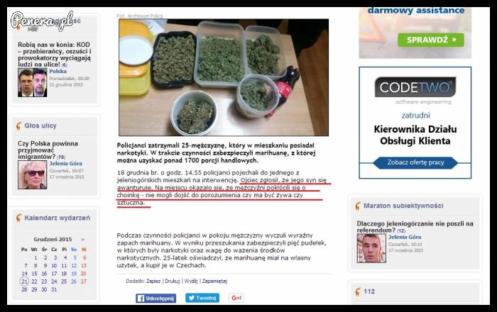 Przyjechali do awantury znaleźli sporo zielska