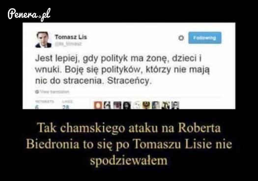 Takiego obrażania Biedronia to się nie spodziewałem