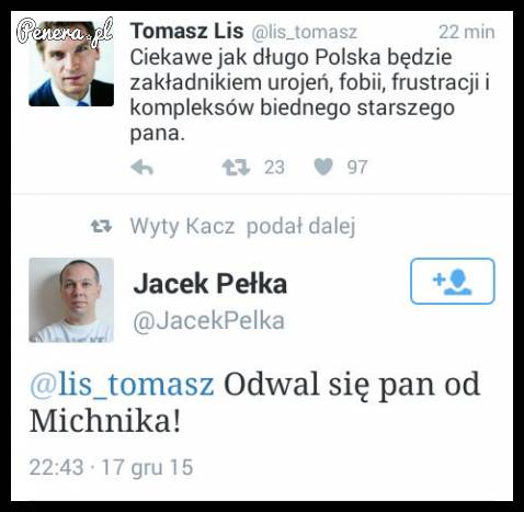 Tym razem Lis przyczepił się do Michnika