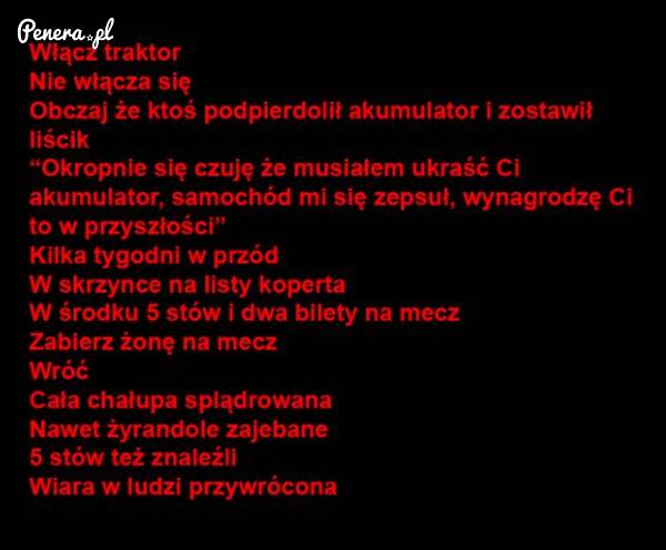 Wiara w ludzi przywrócona