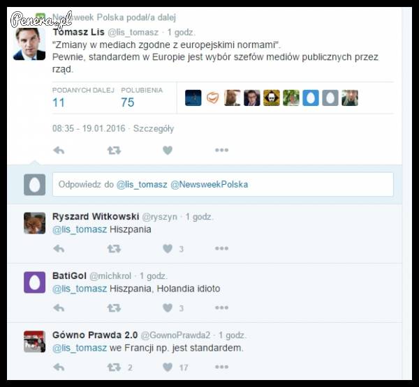 Lis to już gada takie głupoty że sam się zaorał