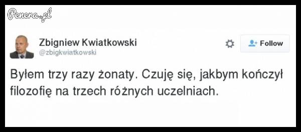 Niby czuje się jakby skończył filozofię