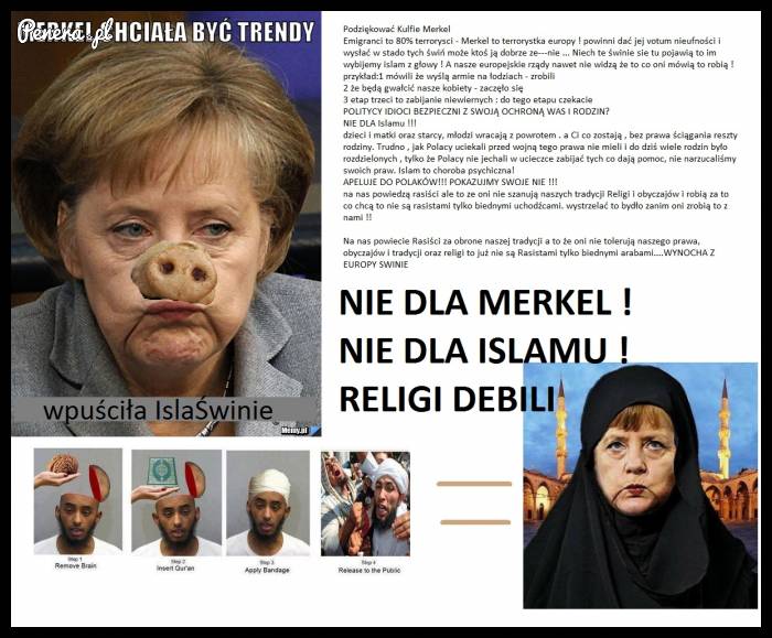 Nie dla Merkel i Islamu w Europie Nie dla Merkel i Islamu w Europie