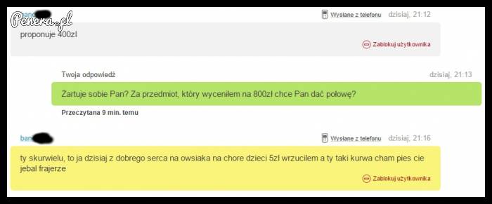 Nie ma to jak wiadomości na olx