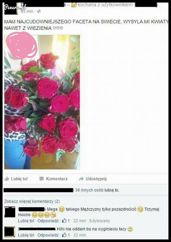 Przysłał kwiaty z więzienia