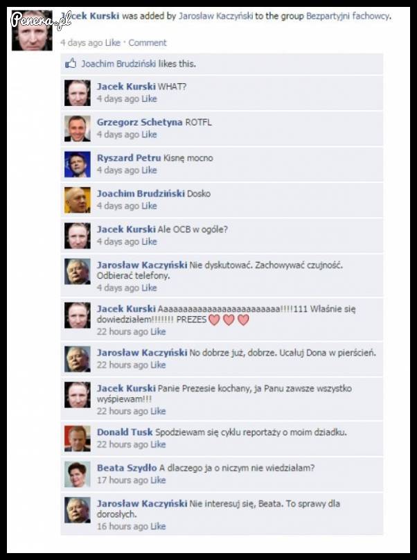 Rozmowy sejmowych kumpli na fejsie