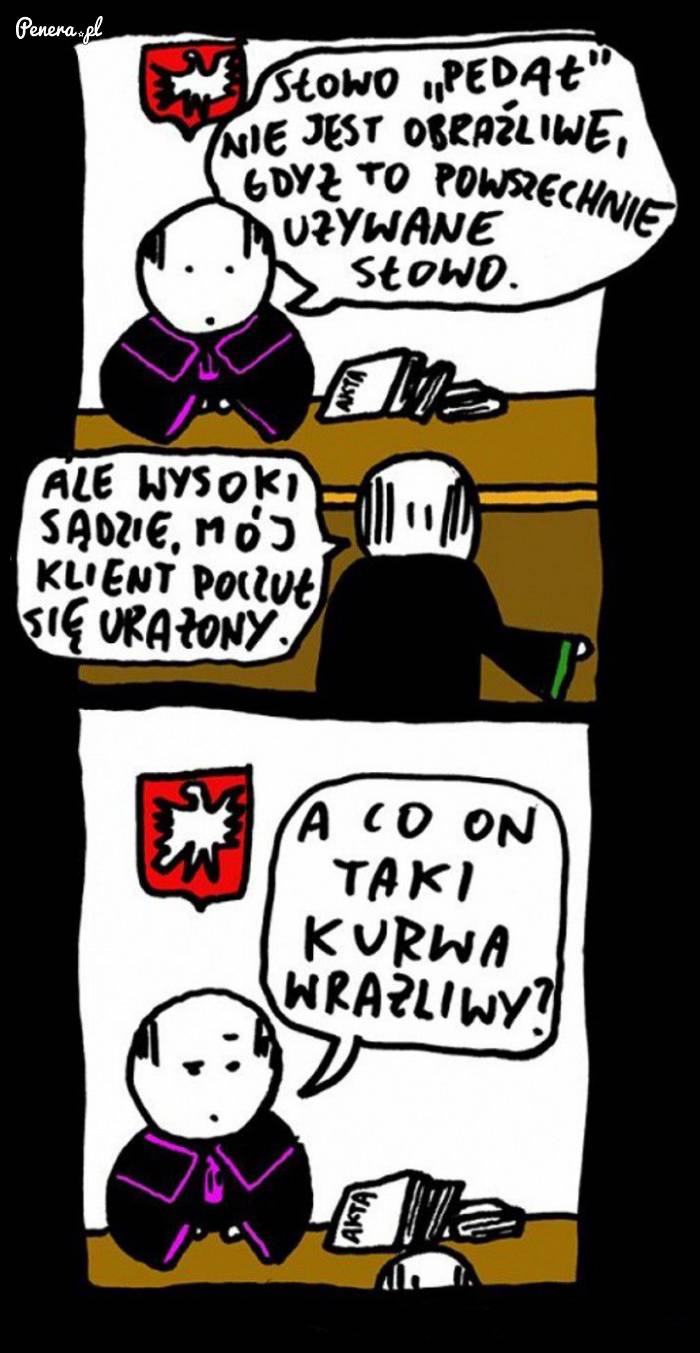 Sprawa z obrażalskim w sądzie