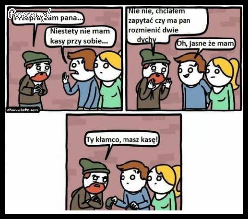 Zrobiony w konia przez bezdomnego