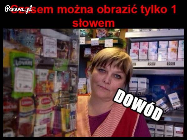 Czasami można obrazić tylko jednym słowem