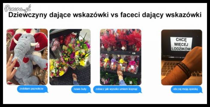 Dziewczyny dające wskazówki kontra faceci dający wskazówki