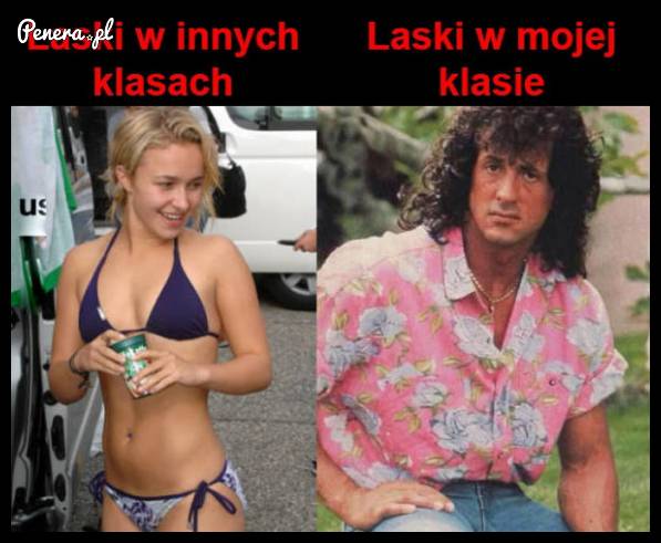 Dziewczyny w innych klasach kontra  dziewczyny w mojej klasach