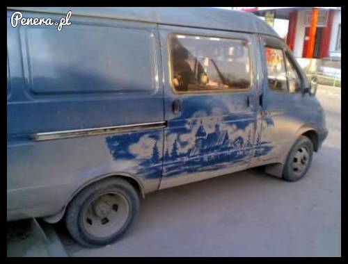 Gdy na Twoje brudne auto trafi prawdziwy artysta