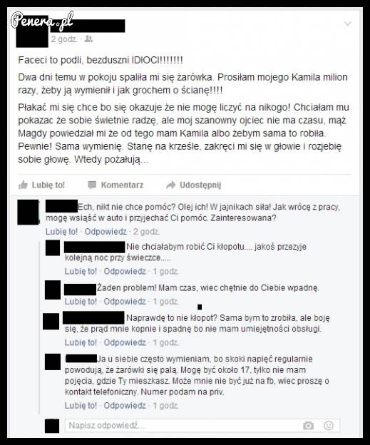 Jak kobieta wkręca żarówkę Jak kobieta wkręca żarówkę