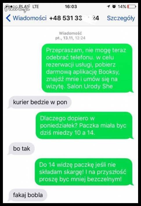 Jednak mogła odebrać ten telefon