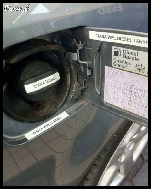 Kiedy Diana jest ćwierć mózgiem i musi zatankować